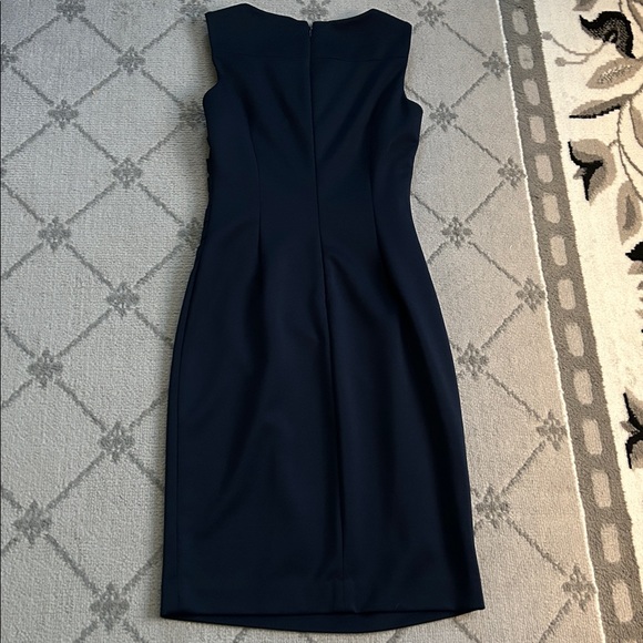 Calvin Klein Navy Blue Midi Cocktail Sheath Dress - Picture 7 of 7